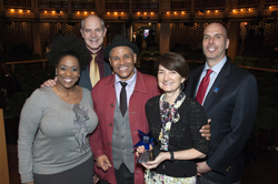 Ellen Alberding, center right, accepts her awardalong with E. Faye Butler, National EEO Committee Co-Chair; Dev Kennedy, Central Regional Vice Chair; Ron OJ Parson, National EEO Committee Member; and Sean F. Taylor, Central Regional Director/Assistant to the Executive Director.