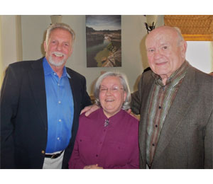 Lucy Jordan Award recipient Connie McMillan with Don Toner and Dirk Van Allen